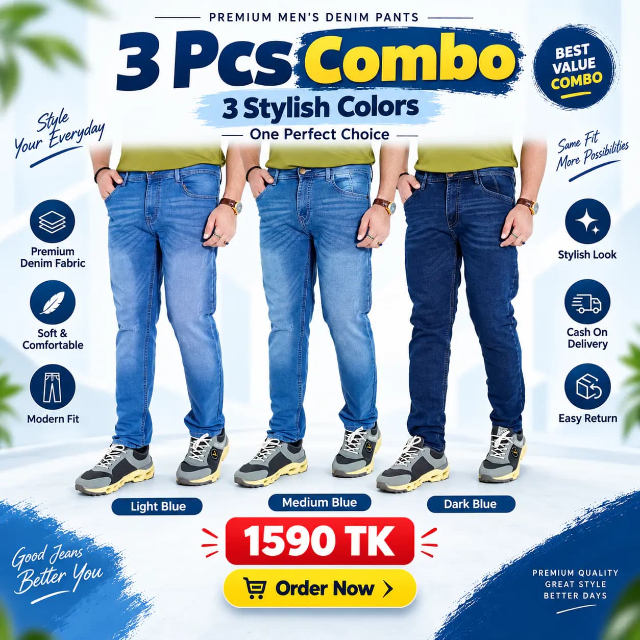 rookie jeans 3 Pis Combo